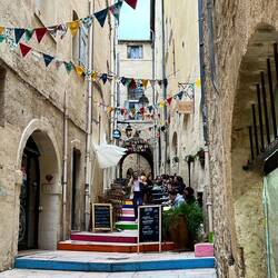 Gorgeous lane with so many food and drink options