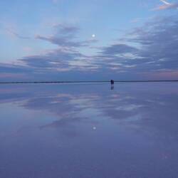 Die blaue Stunde mit doppeltem Vollmond