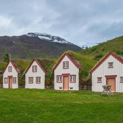 Laufás turf houses at Akureyri.