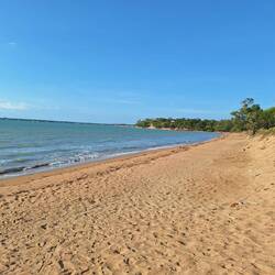 ......heute mal mit Wasser bis zum Strand...