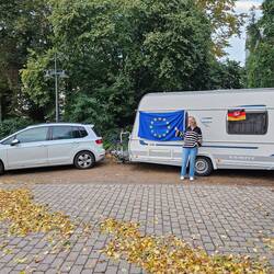 unser Dank an Auto und Caravan- sie waren wirklich treue Begleiter!