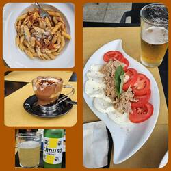 Zum Abschluß: Nutella Caffe ....sehr süß...aber gut..😋.