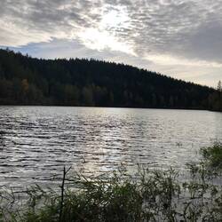 Er liegt so still im Morgenlicht , so friedlich wie ein Fromm Gewissen....