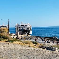 Strom zur Fähre in Agia Roumeli