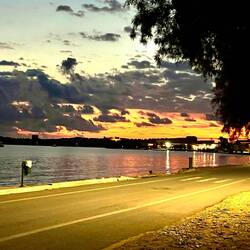 Blick vom Womo auf Methoni