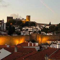 The walled city at dusk tonight
