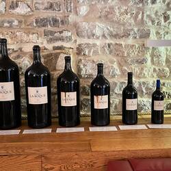 The various sized bottles on offer