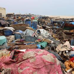 Bereich zum Fischtrocknen