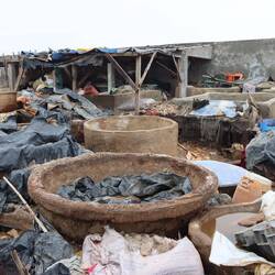 Bereich zum Fischtrocknen