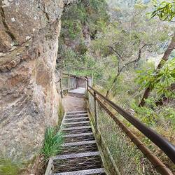Lots of staircases down the face of the hill