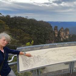 On the far right behind Janine is what they call the Three Sisters