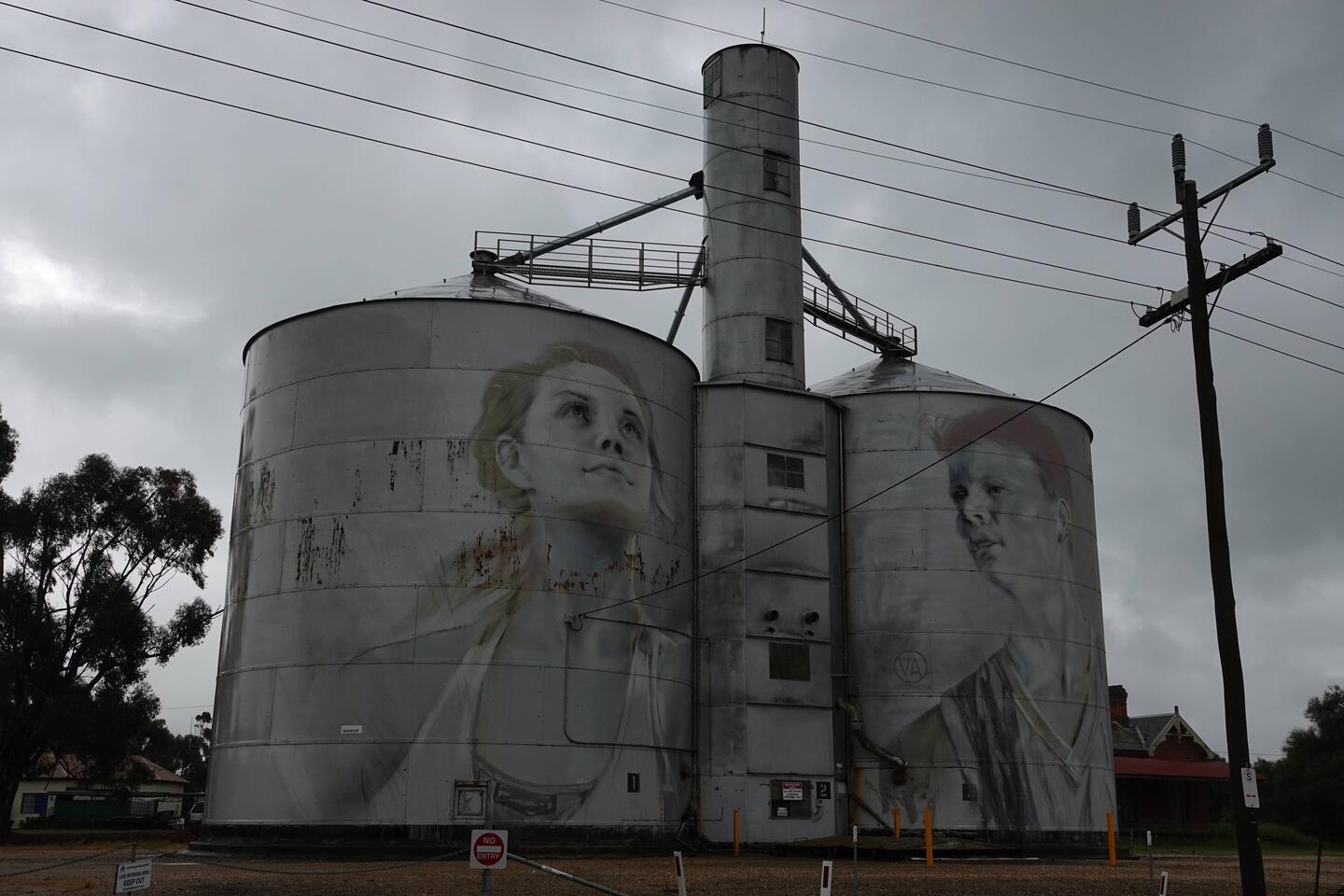 Rupanyup Silo Art im Regen