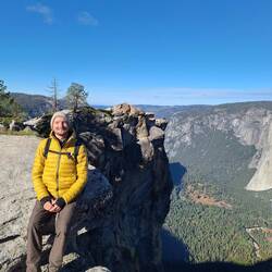 Steil geht's runter am Taft Point