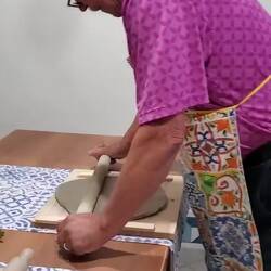 It takes some muscle to roll it out!