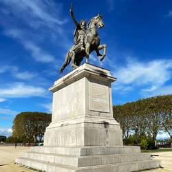Large statue of the Sun King (Louis XIV)