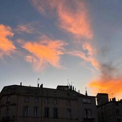 A beautiful sunset over Montpellier