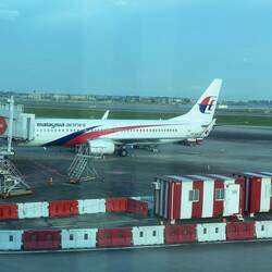 MH608 at the gate in Singapore.
