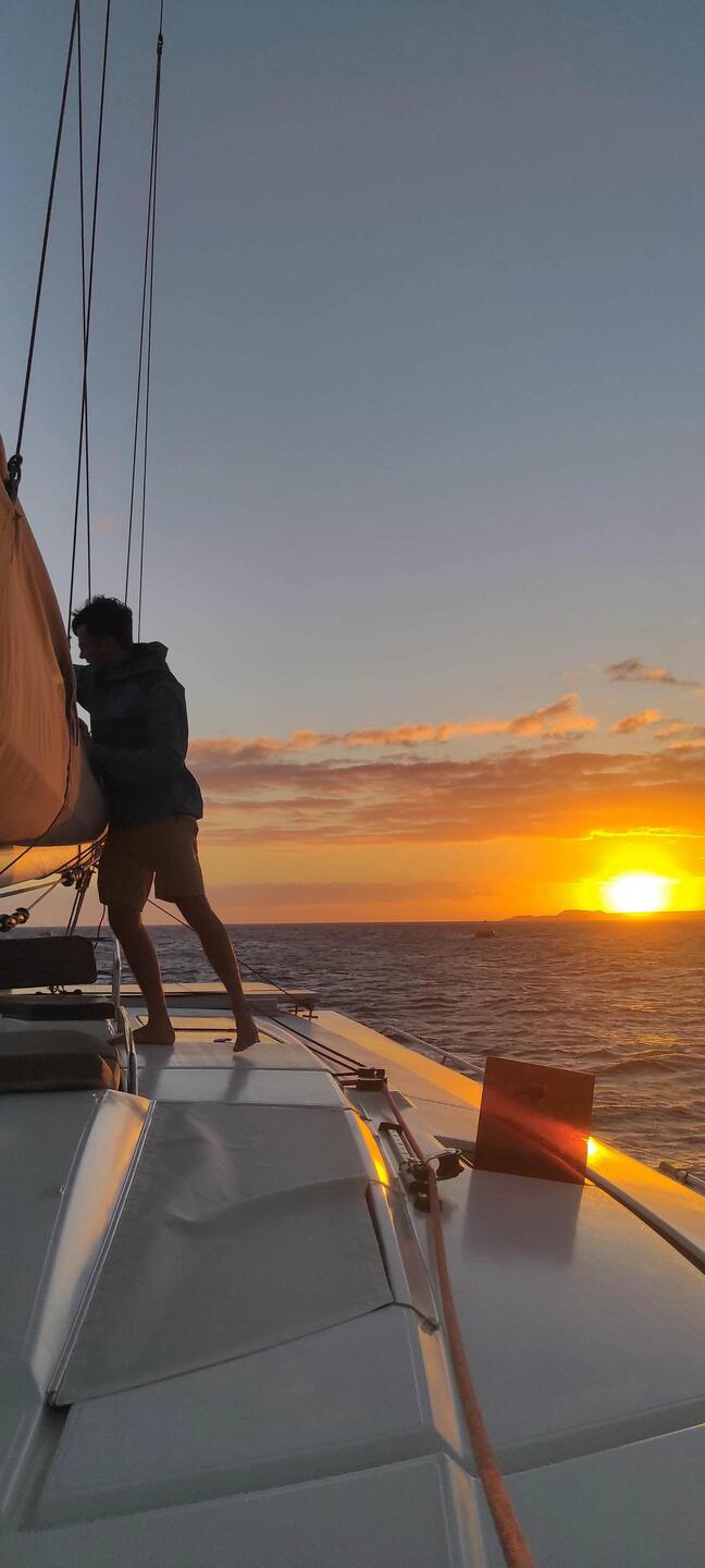 Matthias im Sonnenuntergang