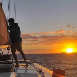 Matthias im Sonnenuntergang