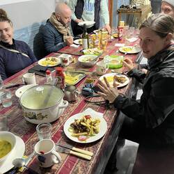 Unser Abendessen in der Unterkunft
