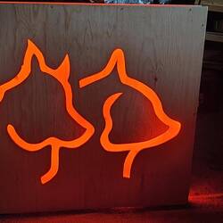 Unser Projekt kommt gut. Das Logo als Wanddecko👌