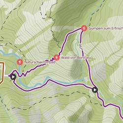 Wir sind den unteren Weg ein Stück gelaufen. Ca.1 1/2 Std.