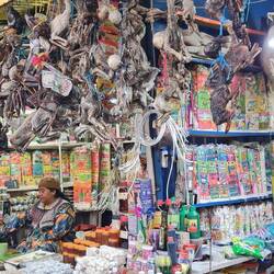 Hier wird eingekauft, was später der Schamane verbrennt