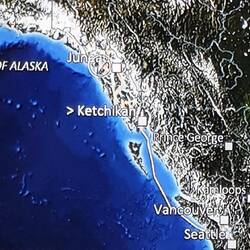 Route von Seattle bis Glacier Bay