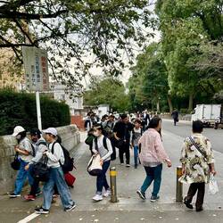 Taken from the bus. Start of a typical day, off to school and work and market