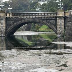 Tokyo Imperial Palace ,surrounded by moat, 1.15-square-kilometer grounds and park.
