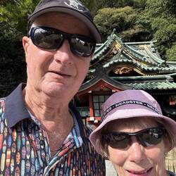 A selfie in front of the main shrine