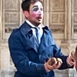 A juggler entertaining the crowds