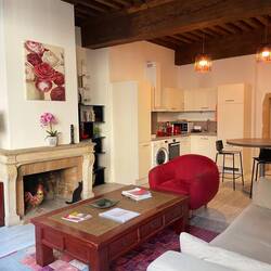 Looking towards kitchen and dining area