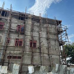 Baustelle in Kasese.