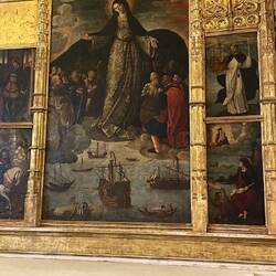 Schutzheilige der Seefahrer beschützt auslaufende Kolumbus-Flottille