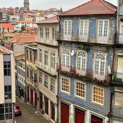 View of the Lost Inn Porto hostel from the cathedral.