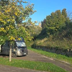 Our night stop at the foot of the town