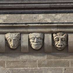 Stone gargoyle carvings have been recently renovated