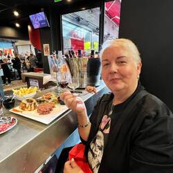 Enjoying my steak tartare