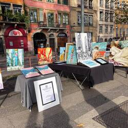 There was some lovely art for sale