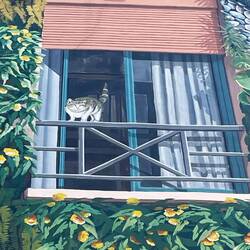 Cat on the balcony