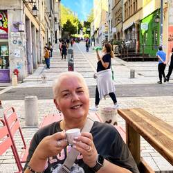 I was so I need of a coffee after all the climbing and then descending