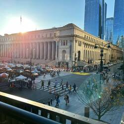 NYC does not slow down!! Enjoying the moment from up top and watching the hustle of the city.