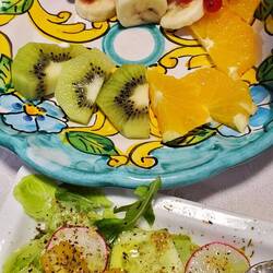 I suppose I'll need to up my game in terms of plating of fruits and salads from now on!