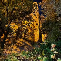 Great St Martin church. In 960AD Romans built a chapel on an island in the Rhine.
