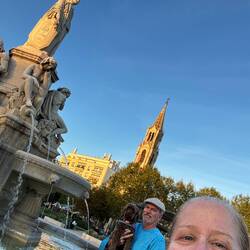 Fontaine Pradier Nîmes in the Esplanade Charles de Gaulle