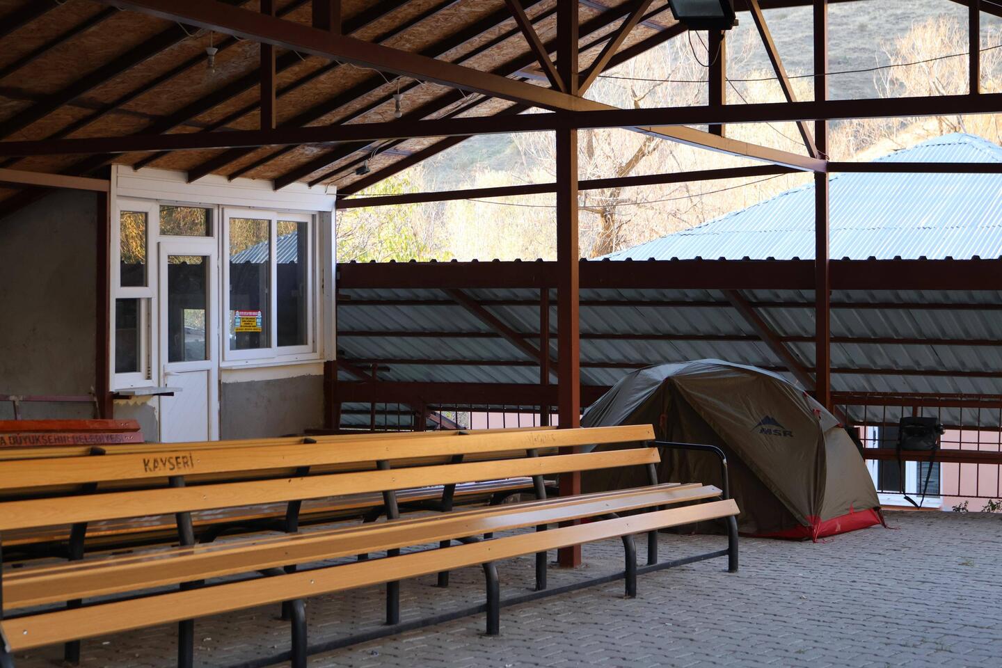 Zeltplatz der letzten Nacht