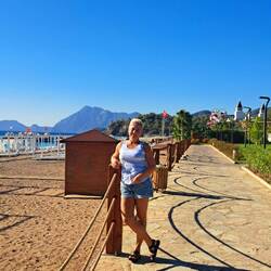 Promenade am Strand