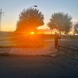 Sunrise spectacular leaving Astorga