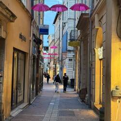 Tiny cute umbrella street